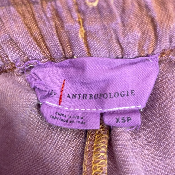 Anthropologie Boho Embroidered Parachute Pants size XS purple distressed - Picture 11 of 16